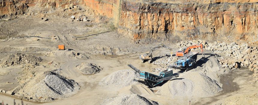 Aggregate processing at Brinscall Quarry