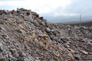 large rocks before processing