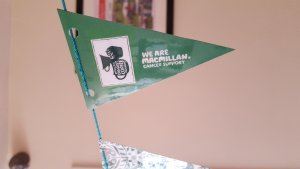 Supporting Macmillan bunting